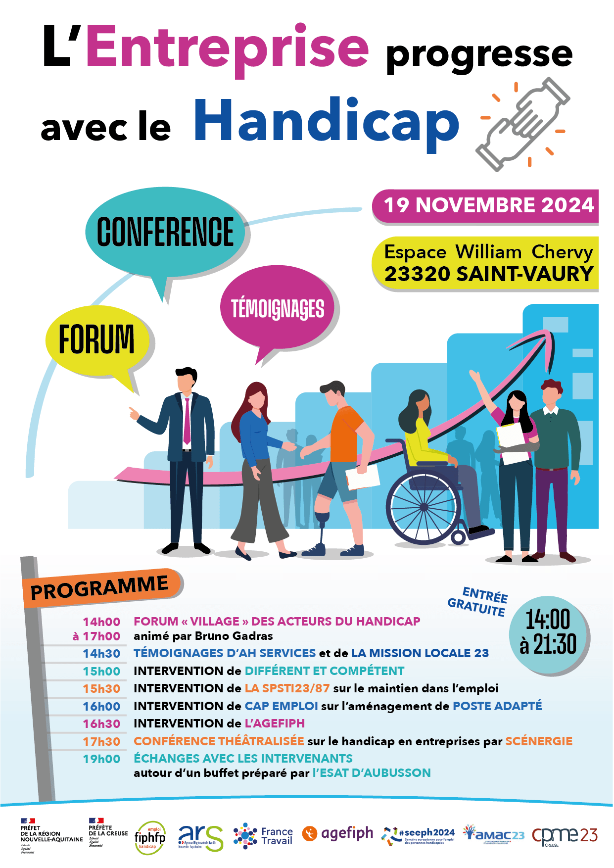 [19 Nov, St Vaury] Emploi et Handicap : le Forum